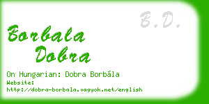 borbala dobra business card